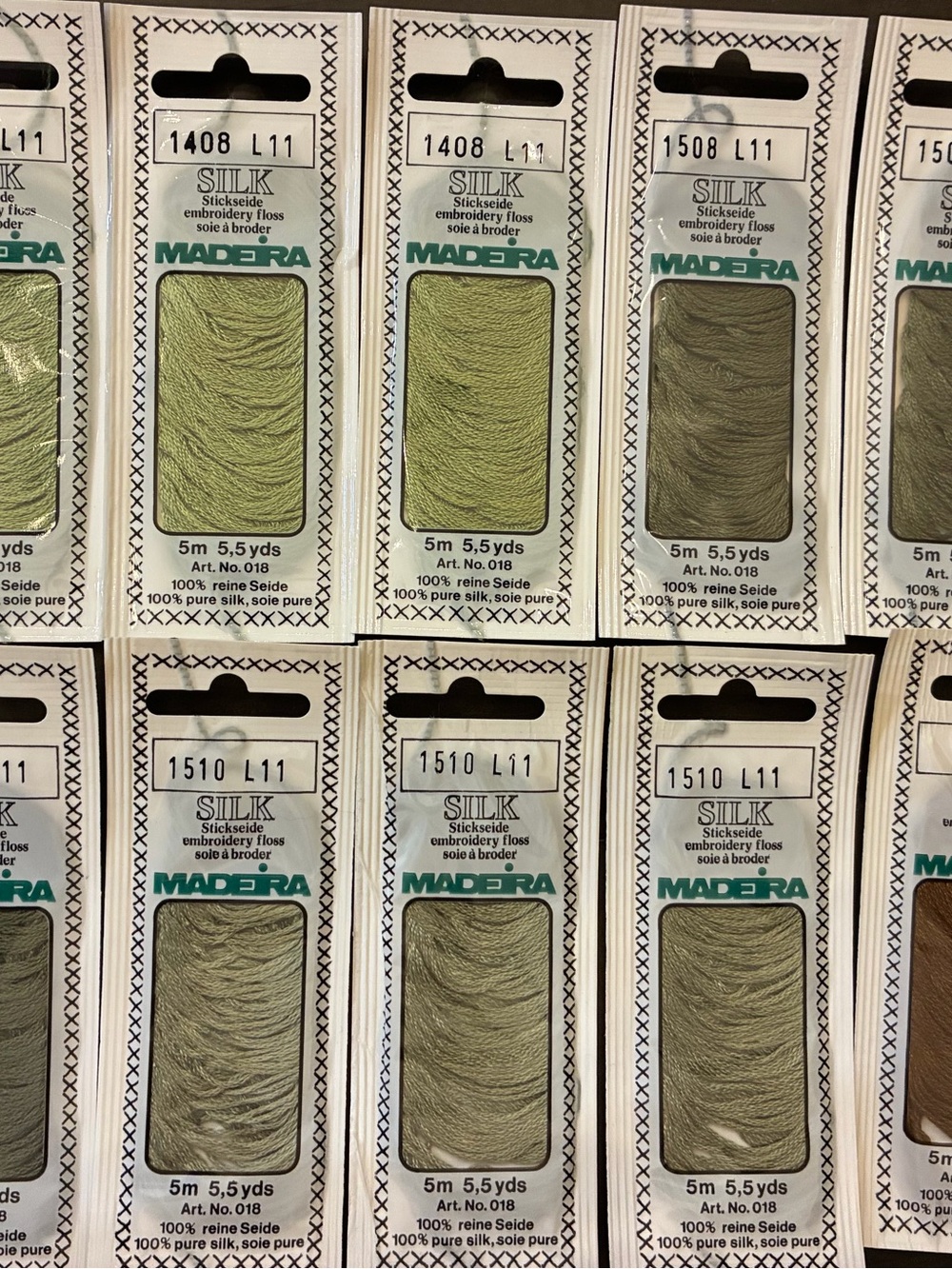 Madeira Silk Embroidery Floss Assorted Lot of 10